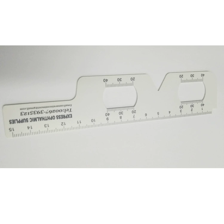 Подгонянный материал PVC для печати логотип очки измерения формы зрачок расстояние очки линейка