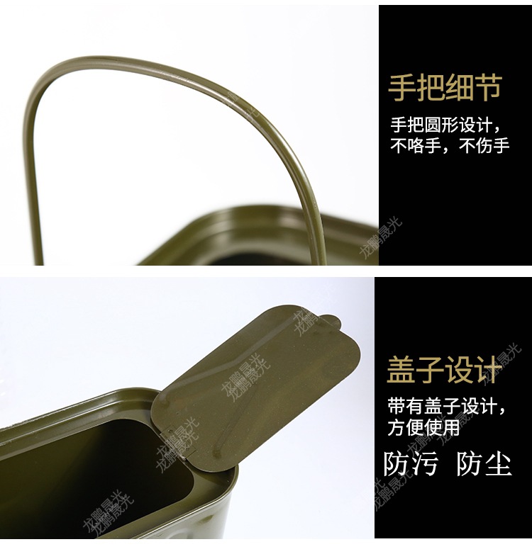 Thickened long-spout oil can, portable refueling can, iron can, portable oil jug, water filling can, 14L conversion can, gasoline can