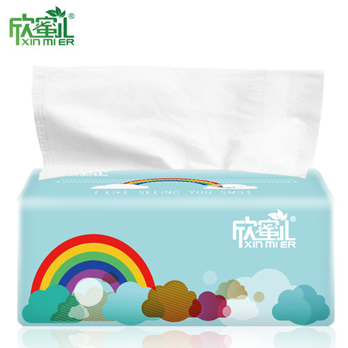 Xinmier lifting paper household paper towels facial tissue napkins household boxed toilet paper 30 packs wholesale
