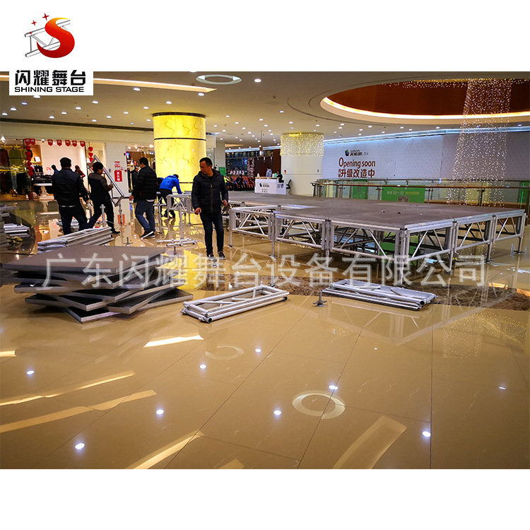 厂家批发铝合金可调节高度可移动舞台 婚庆玻璃舞台