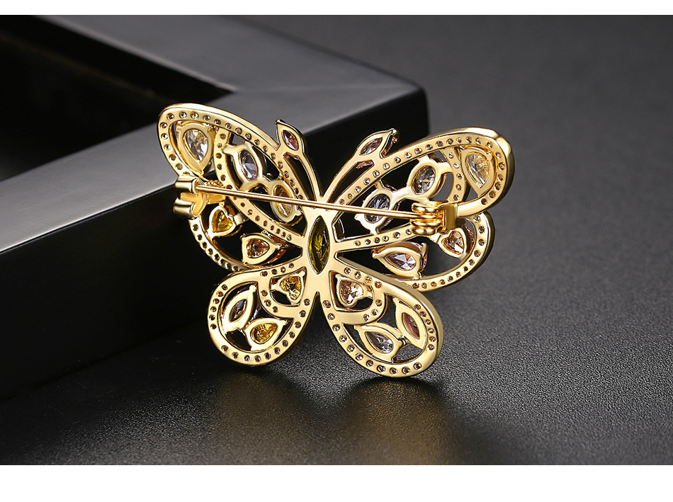 Jinse Butterfly Dream Brosche Koreanische Version Der Neuen Mode Schmetterling Kupfer Zirkonium Eingelegte Damen Brosche Brosche Accessoires Geschenk display picture 5