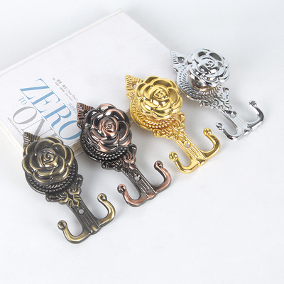 現貨直銷 金屬窗簾牆鈎 玫瑰壁鈎 窗飾配件輔料