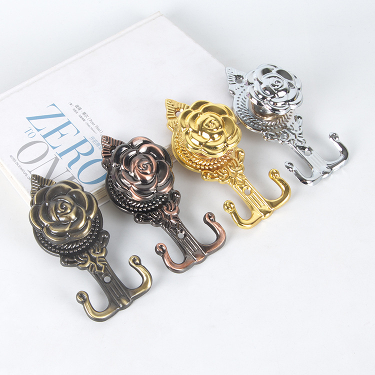 現貨直銷 金屬窗簾牆鈎 玫瑰壁鈎 窗飾配件輔料