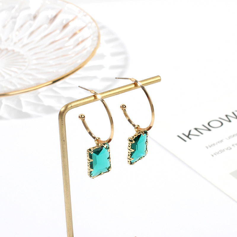 Drop Earrings Classification 1 Pair Sweet Solid Color Inlay Alloy Zircon Drop Earrings