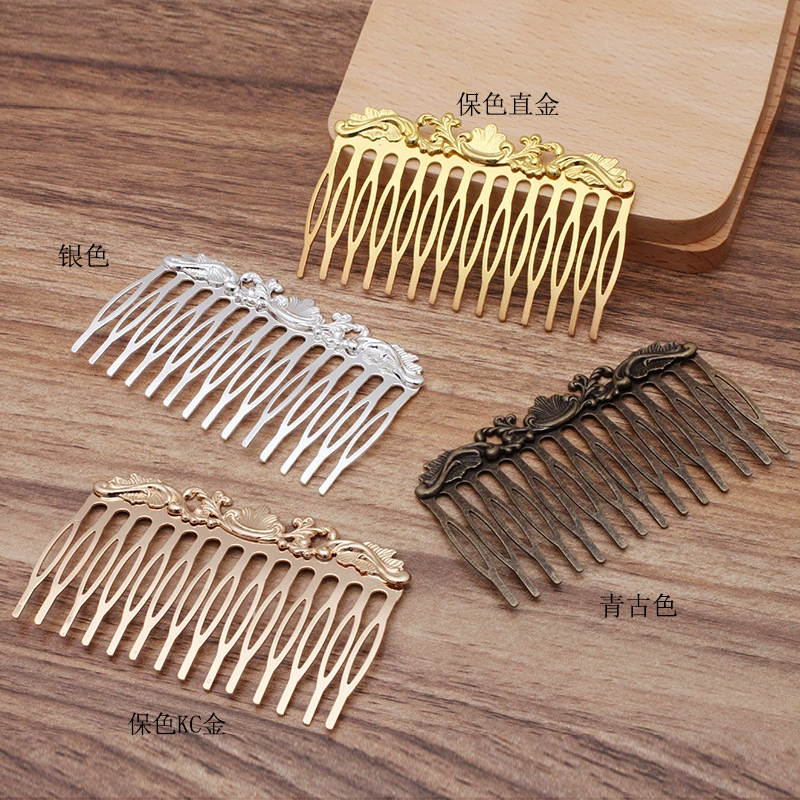 3-цветный гребень для волос, медная полоса, гребень для волос с 14 зубьями (08104)