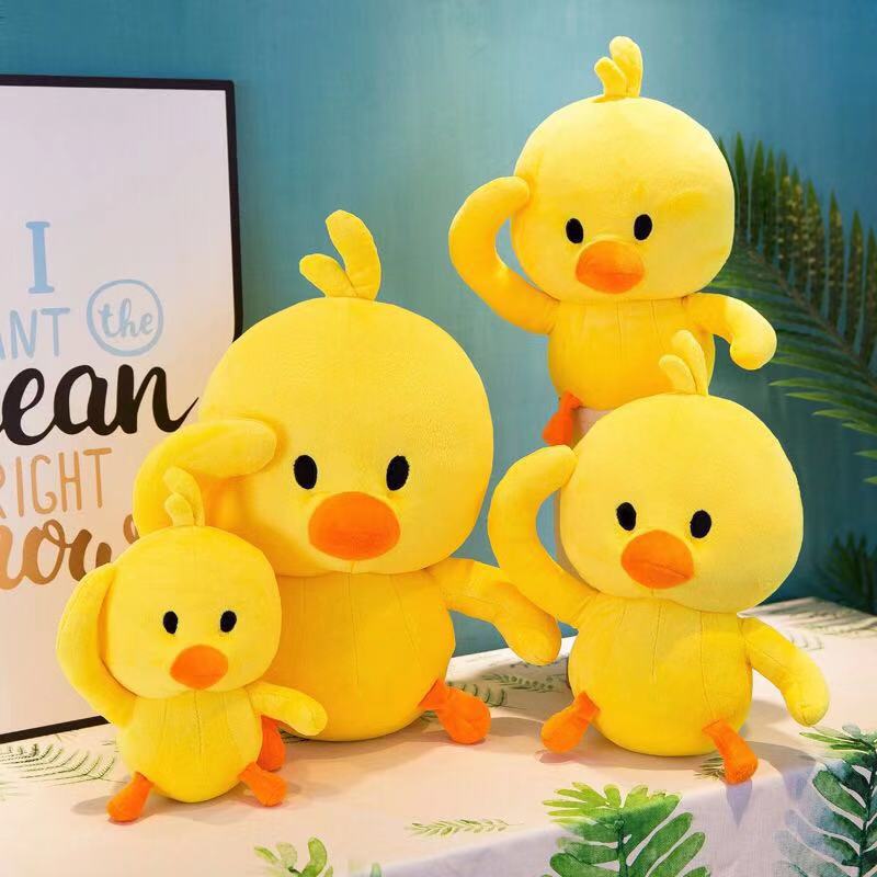 Columpio pato muñeca de peluche de juguete suave TikTok pequeño pato amarillo muñeca pequeño pato niños muñeca regalo al por mayor