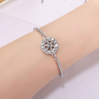 Europe and America Cross border Selling Jewelry Diamond Snowflake Silver Bracelet ins Simplicity temperament Sen family Versatile Bracelets