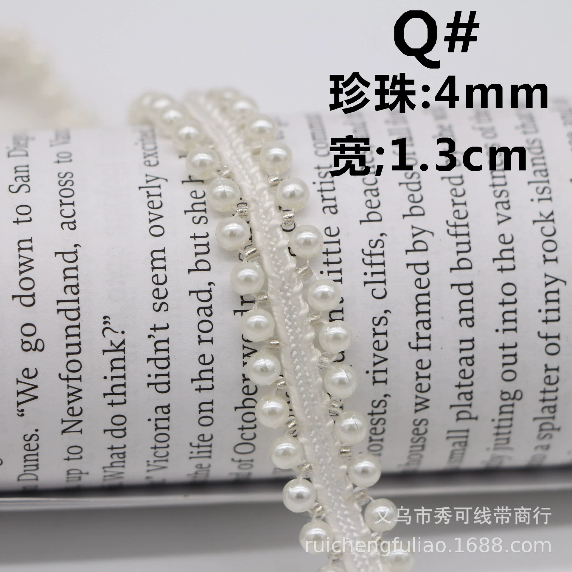 Ready handmade beaded lace, pearl ribbon, Hanfu Xiaoxiangfeng clothing placket decorative accessories diy material