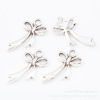 Retro metal accessory, pendant with bow, wholesale