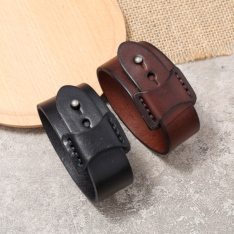 retro simple menu0027s leather bracelet