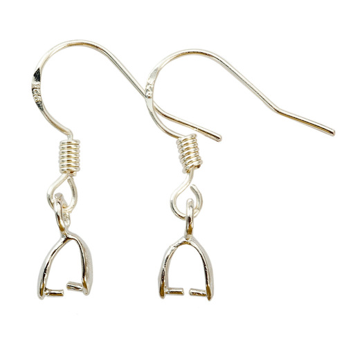 Korean Pearl Jade Pendant 925 Earrings Accessories with Earring Hook Ear Clasp Genuine Gold DIY Earring Accessories