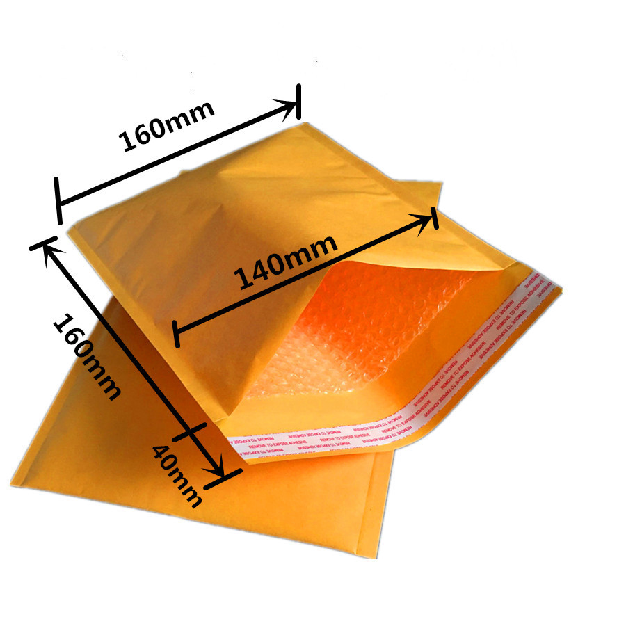 深圳防水包装袋电子产品速卖通袋黄色气泡信封160*160mm整箱650个