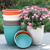 Plastic flowerpot, breathable round resin, increased thickness