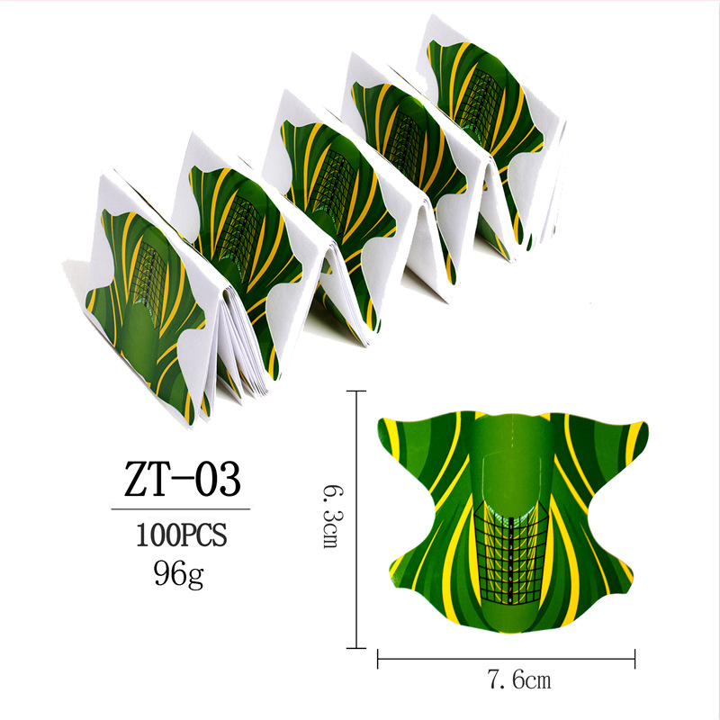 Titular de papel de extensión de uñas directa de fábrica 100 piezas de fototerapia de uñas de cristal de uñas titular de papel cuadrado de mariposa titular de papel al por mayor