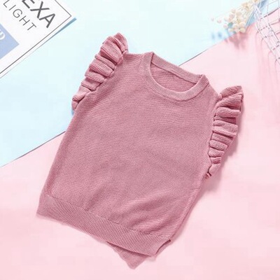 ins children sweater 2020 Autumn new pattern Latest fashion Solid Socket Chinese child Vest knitting vest wholesale