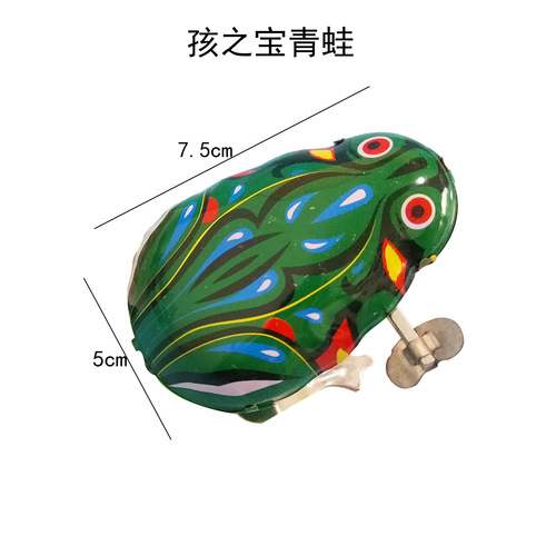 Tin frog, nostalgic wind-up toys, baby toys, wind-up tin frog, classic tin frog wholesale