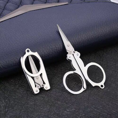 [Strongman Folding Scissors] QR5018 Medium Travel Scissors Stainless Steel Office Field Portable Knife