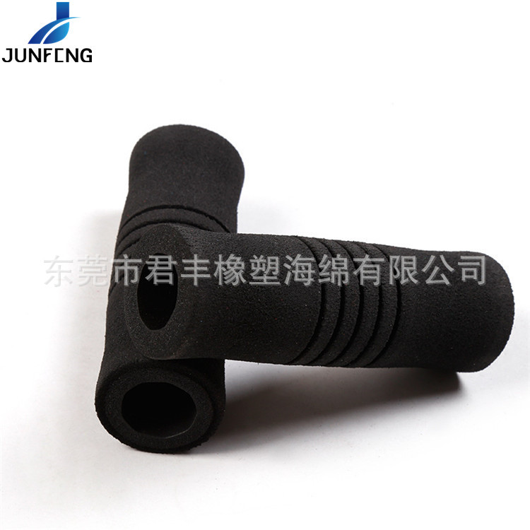厂家生产自行车矽胶套管橡塑海绵手把套 黑色异型NBR防滑泡沫手柄
