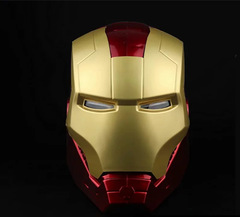 Avengers Iron Man Helmet 1:1 Mask with Openable Eyes and Light-Up Feature Model Prop