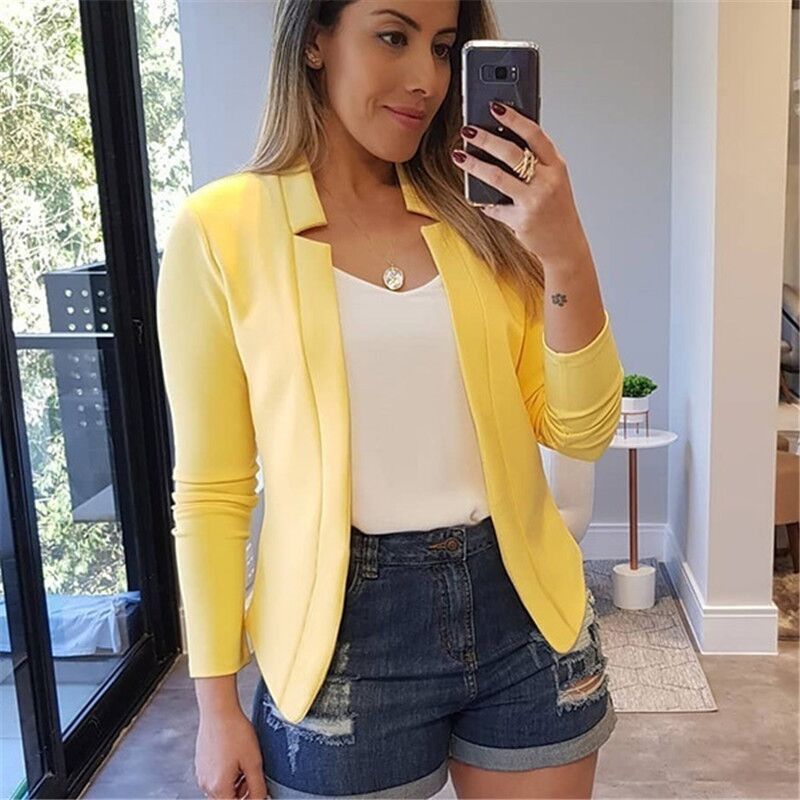 2021 spring/summer AliExpress fashion thin long sleeve cardigan casual blazer top wholesale