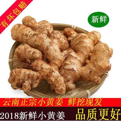 农家种植云南新鲜小黄姜生态月子姜 一件代发小黄姜8斤净重装一件|ru