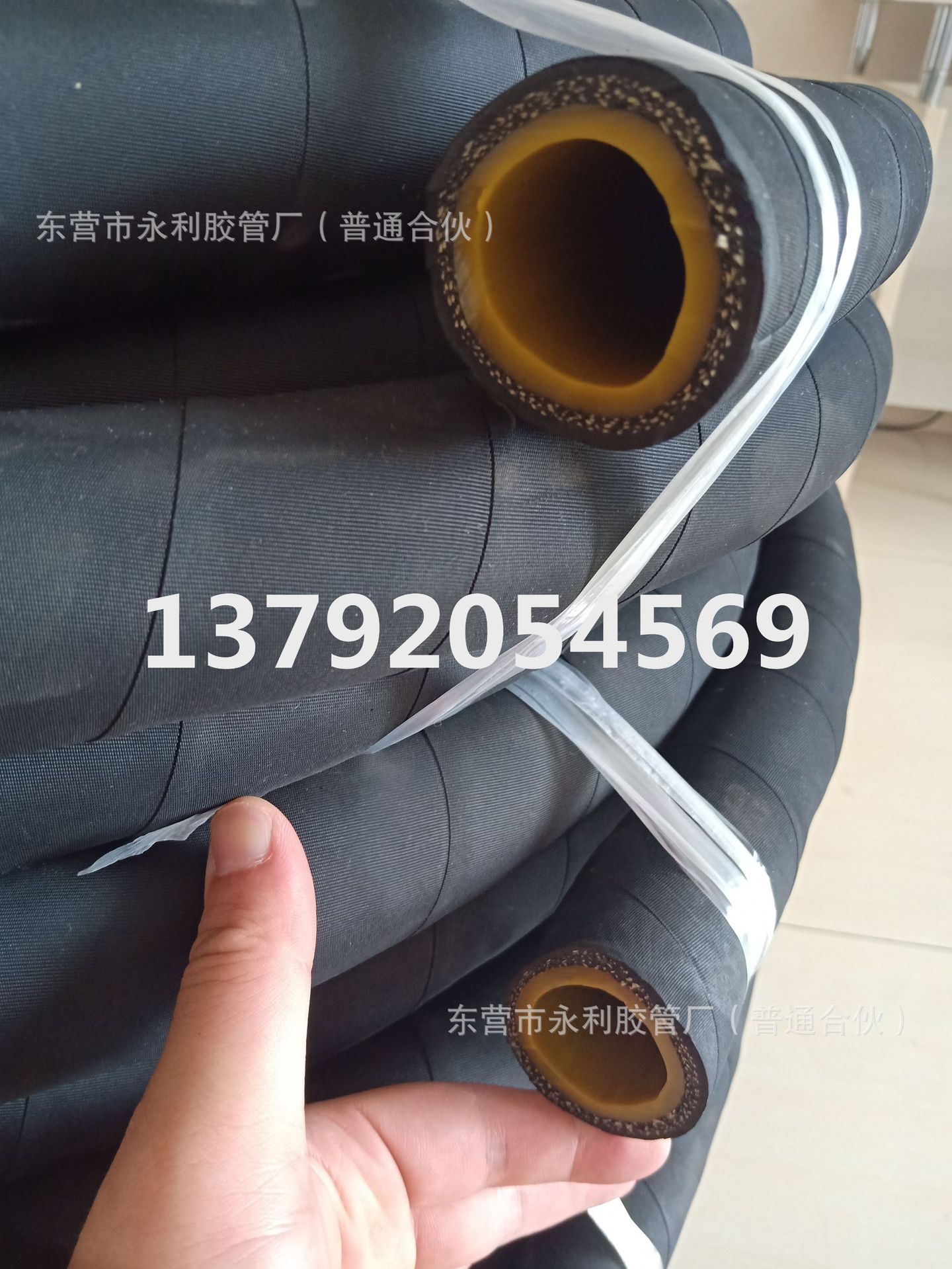 32-51mm喷砂管加厚橡胶聚氨酯耐磨喷砂专用橡胶管