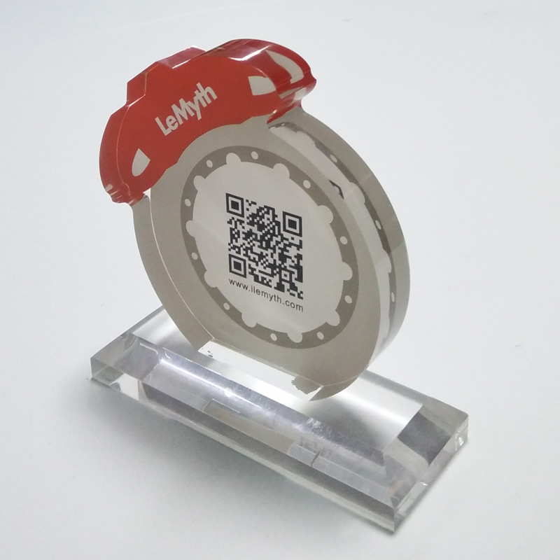 厂家定制加工 透明亚克力有机玻璃工艺品 公司二维码形象展示