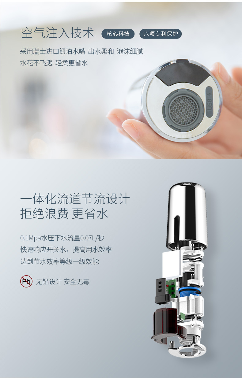 Jieboli GIBO sensor faucet, fully automatic kitchen water-saving device, infrared pull smart faucet undefined