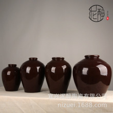 宜兴陶瓷白酒瓶土陶红釉酒坛子家用密封窖藏黄酒瓶仿古定制空酒坛
