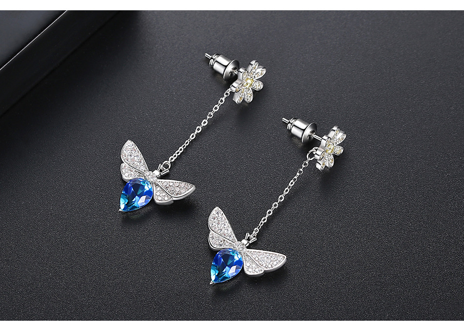 Stud Earrings New Fashion Sweet Long Bee Pendant Female Earrings Wholesalesale display picture 2