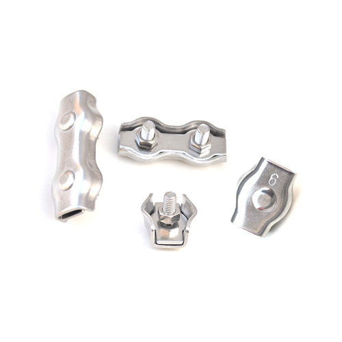 304 stainless steel single and double clamping wire rope single and double card head decorative clamping head clamping head clasp