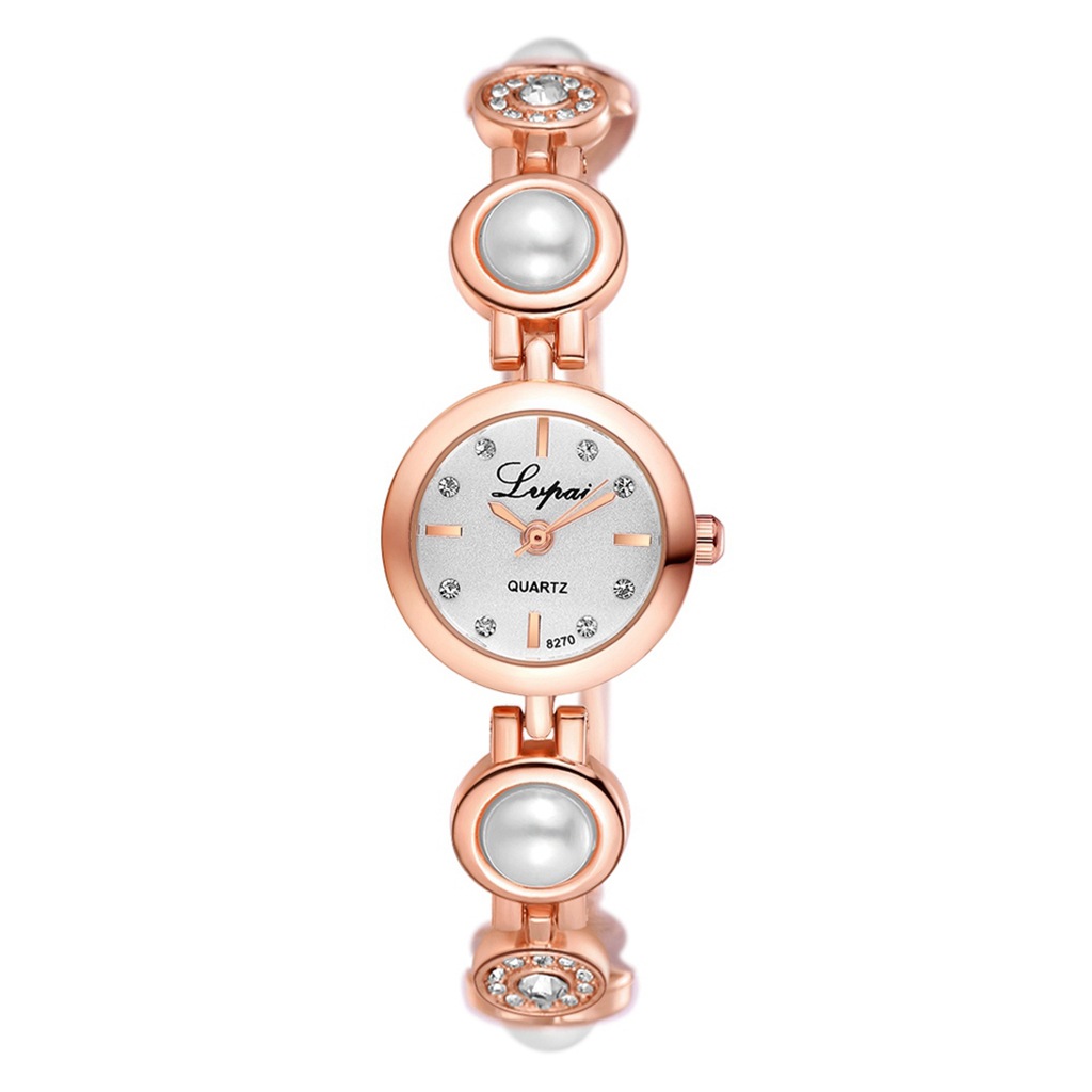 2019新款 速賣通熱賣時尚潮流女士手表合金優雅珍珠手鏈手表批發