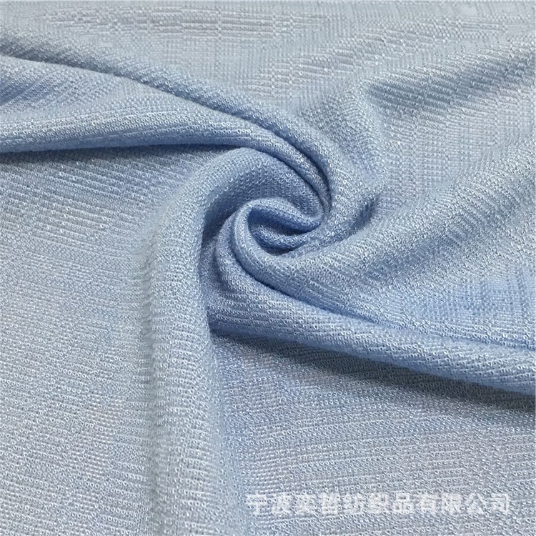 厂家 供应针织几何格型提花 时尚女装面料