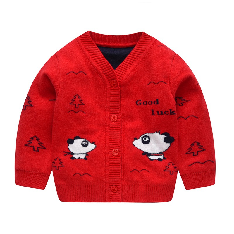 儿童毛衣2021新款男童女童针织衫 婴儿宝宝开衫毛衣外套卡通童装|ms