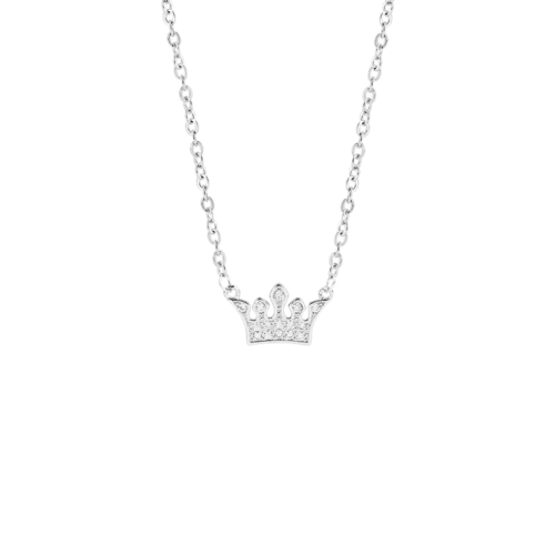 Korean version of the crown micro-inlaid zircon necklace versatile collarbone chain trendy women's Taobao hot-selling jewelry manufacturer direct sales