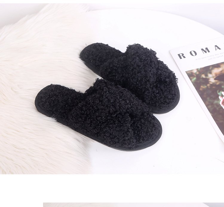 Candy Color Open-Toed Cotton Slippers NSKJX112134