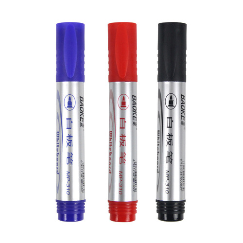 Baoke MP-310 whiteboard pen water-based erasable whiteboard pen black whiteboard pen writing pen office supplies