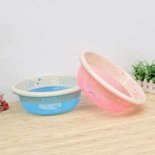 Factory Direct Sales Washbasin Large Face Basin Large Household Transparent Plastic Washbasin Transparent Vegetable Basin