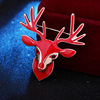 Brooch, festive red pin lapel pin, European style, wholesale