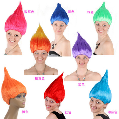 gules fluffy Alternative Europe and America Wig personality festival Flame Wig Halloween Wig Wig spirit