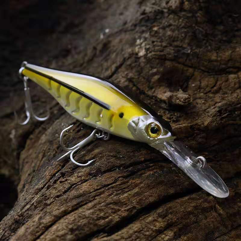 6 Colors Shallow Diving Minnow Lures Sinking Hard Plastic Baits Fresh Water Bass Swimbait Tackle Gear