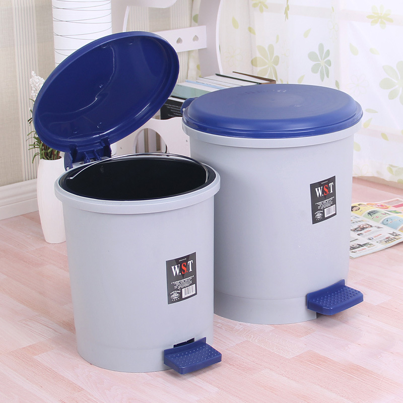 家用脚踏开盖塑料垃圾桶客厅厨房办公室简约卫生桶带内胆收纳桶