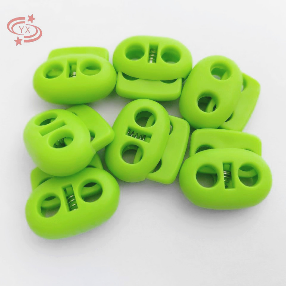 fashion Solid Plastic Pig nose buckle Elastic adjust Spring buckle clothing Shoelace Shengkou nylon Button wholesale customized