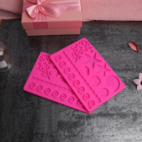 Cake decoration tools chocolate silicone mold 3D printing mold baking ocean fondant mold