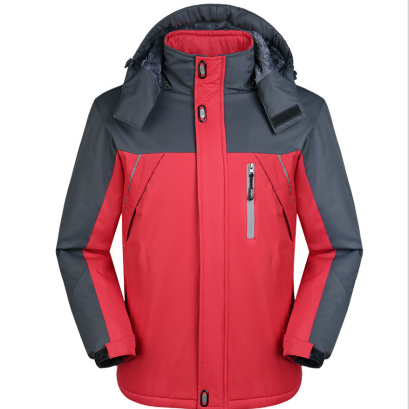 2019 winter new pattern Men's Cotton Pizex Plush thickening Windbreak waterproof Hooded coat Removable jacket