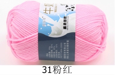 Пряжа Milk Cotton — моток 5-слойная средней крупности, 50 г, доступно 91 цвета
