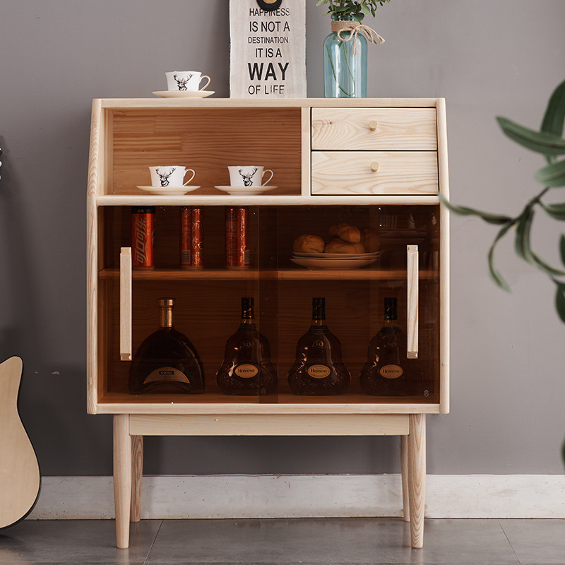 Northern Europe solid wood Sideboard household Lockers multi-function Ash Storage Wine cabinet Simplicity a living room furniture
