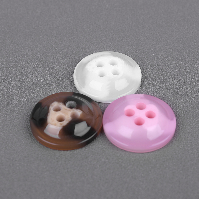 树脂花纹纽扣女士大衣风衣钮扣男士西装西裤扣仿牛角拉花扣