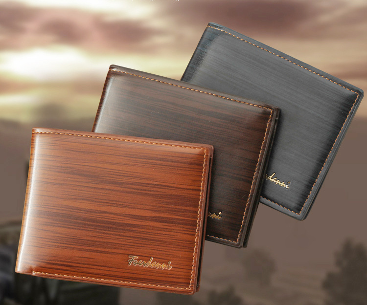 105g Weight Polyester Lining Material Open Closure Type Business, Travel Occasion Pu Leather Material Solid Color Pattern All Seasons Season Men'S Gender Basic Style Square Shape Blue Color New Men's Wallet Korean-style Short Wallet Glossy Wallet Fashion Loose-leaf Soft Leather Beauty Wallet Factory Wholesale 19