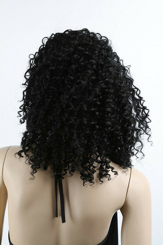 Curly Hair Wigs Parrucche per capelli ricci One piece of long curly black wig sold by e-commerce in Africa